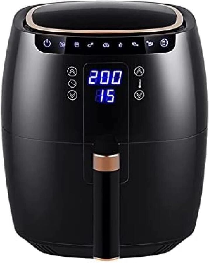 Luchtfriteuse Smart LCD Touch Luchtfriteuse 6 5L Thuiskeuken Zwart