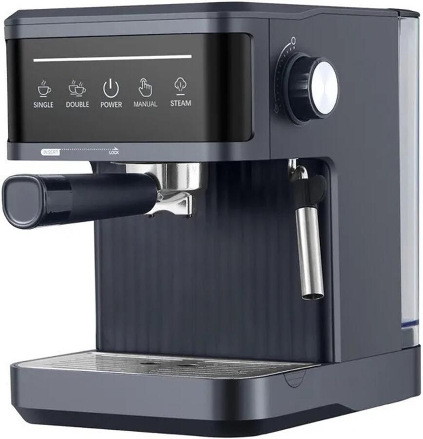 LUMÈ STORE Espressomachine – Koffiezetapparaat – Cappuccino Machine – Latte – Melkopschuimer – Semi Automatisch – 1 8L – Zwart