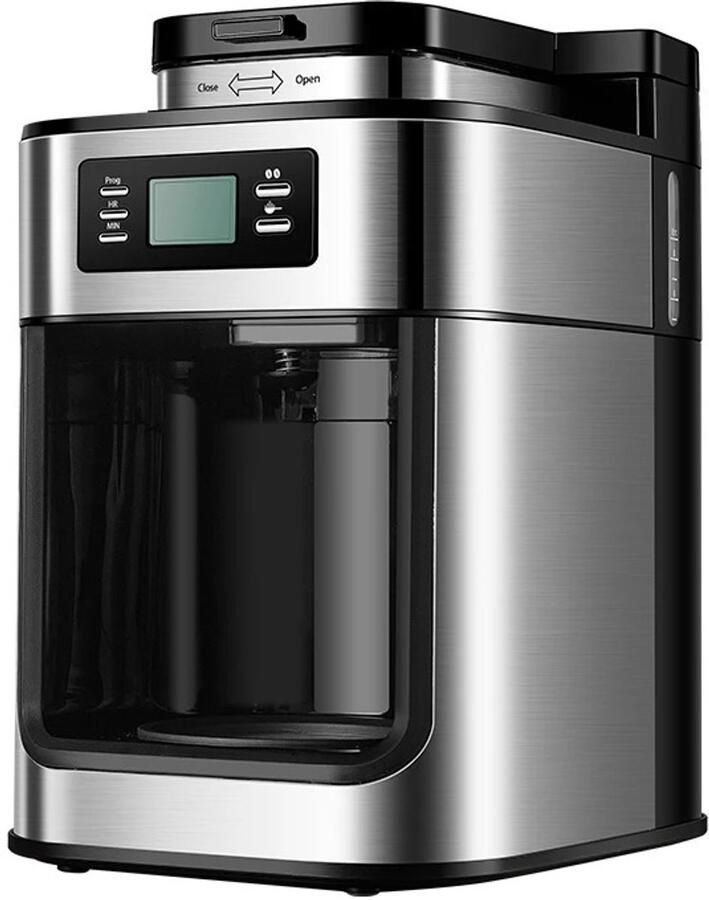 LUMÈ STORE Koffiemachine met Bonenmaler – Koffiezetapparaat – Filter Koffie – Automatisch – Timer – LCD Display – 92°C – Zwart