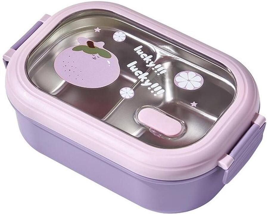 Lunchbox Geïsoleerd Roestvrijstalen Voedselcontainer 22 5x14 5x8cm Lekvrij Gecompartimenteerd Ontwerp Thermische Isolatie