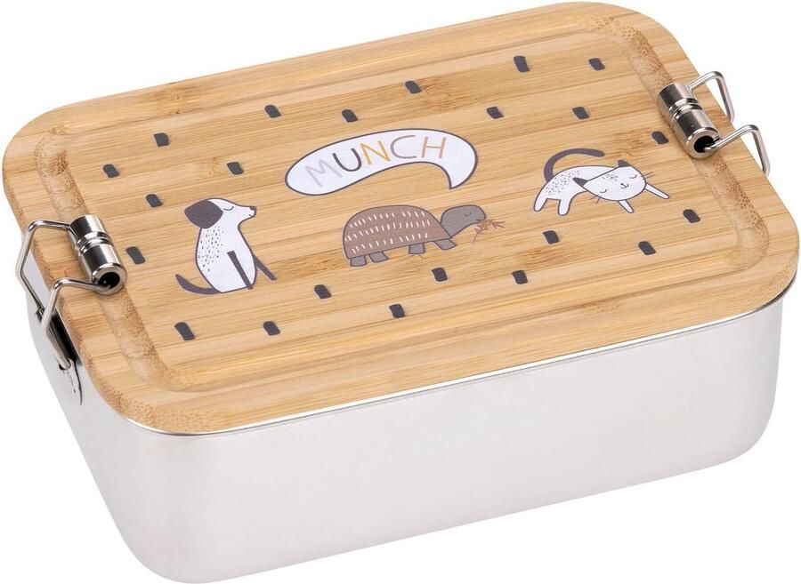 Lunchbox Stainless Steel Bamboo Happy Prints