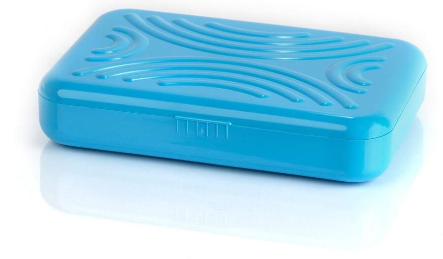 Lunchbox schooletui klein kunststof lichtblauw medium