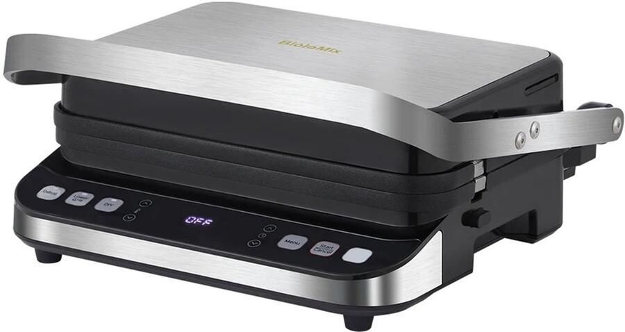 Lunekiss 2000W Digitale Contactgrill – 180° Open Grill & Bakplaat – 6 Programma s – Inclusief Extra Plaat – Anti‑aanbak