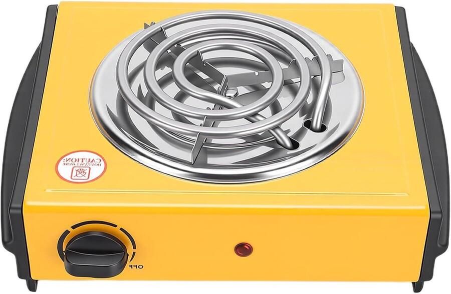 Luocute Elektrische Kookplaat 1000 W Enkele Brander met Nauwkeurige Temperatuurregeling Roestvrijstalen Kookplaat voor Het Zetten van Koffie Thee en Thuis Koken