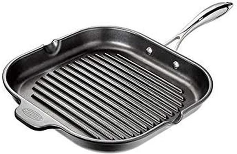 Luxe Grillpan met Ribbels Aluminium Antiaanbaklaag