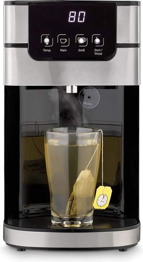 Luxe heetwaterdispenser Instant waterkoker Heetwatertap Professionele kwaliteit Zilver met zwart