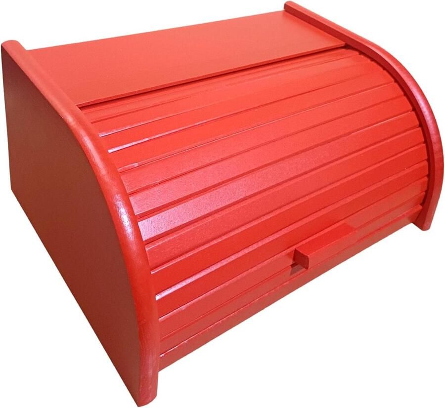 Luxe Houten Broodtrommel met Schuifdeksel Mahonie