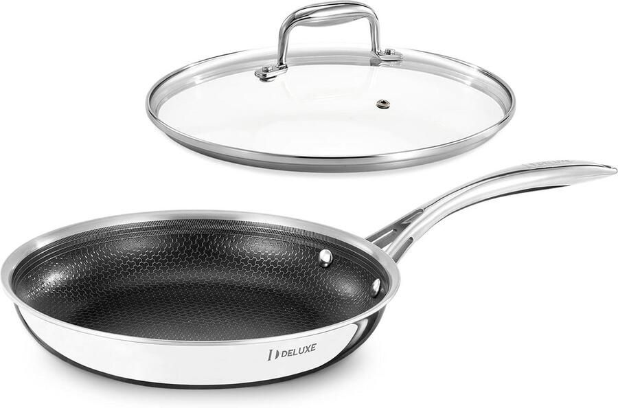 Luxe Hybride Keramische Koekenpan 25 5 cm met Deksel