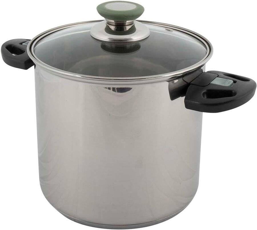 Luxe Kookpan Elegante Pan Compact Koken Inklapbare Handgrepen Ø 20 cm Zilver