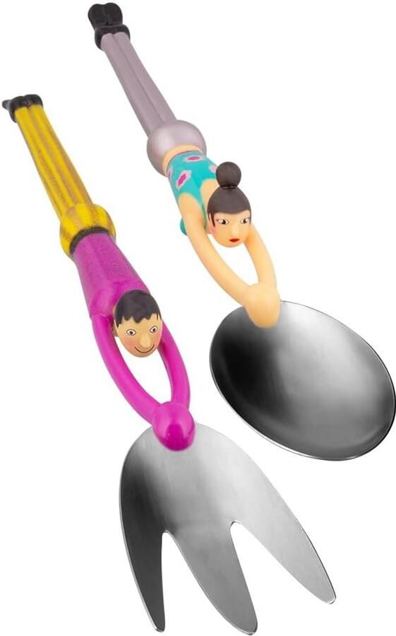 Luxe Saladebestek Set Goudkleurig RVS 2 Delig Bestek voor Salade