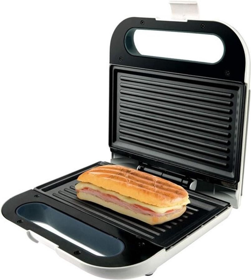 Luxe Sandwichmaker en Grill Antiaanbakplaten RVS Afwerking