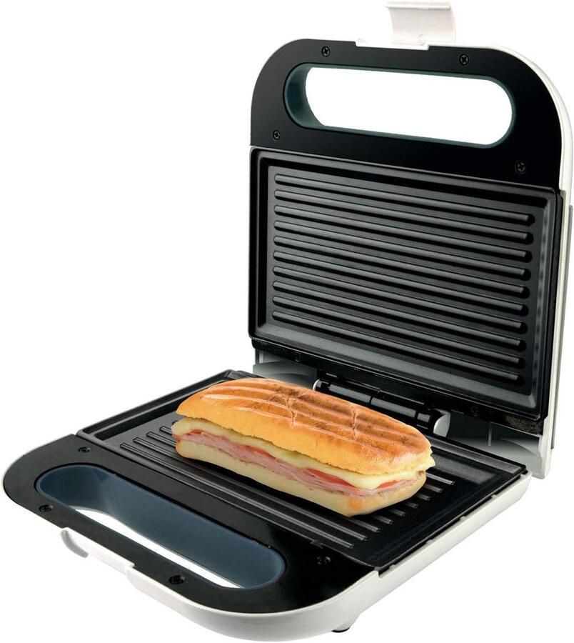 Luxe Sandwichmaker Tosti Apparaat Snelle Maaltijden Antiaanbakplaten 215 x 125 cm Zwart