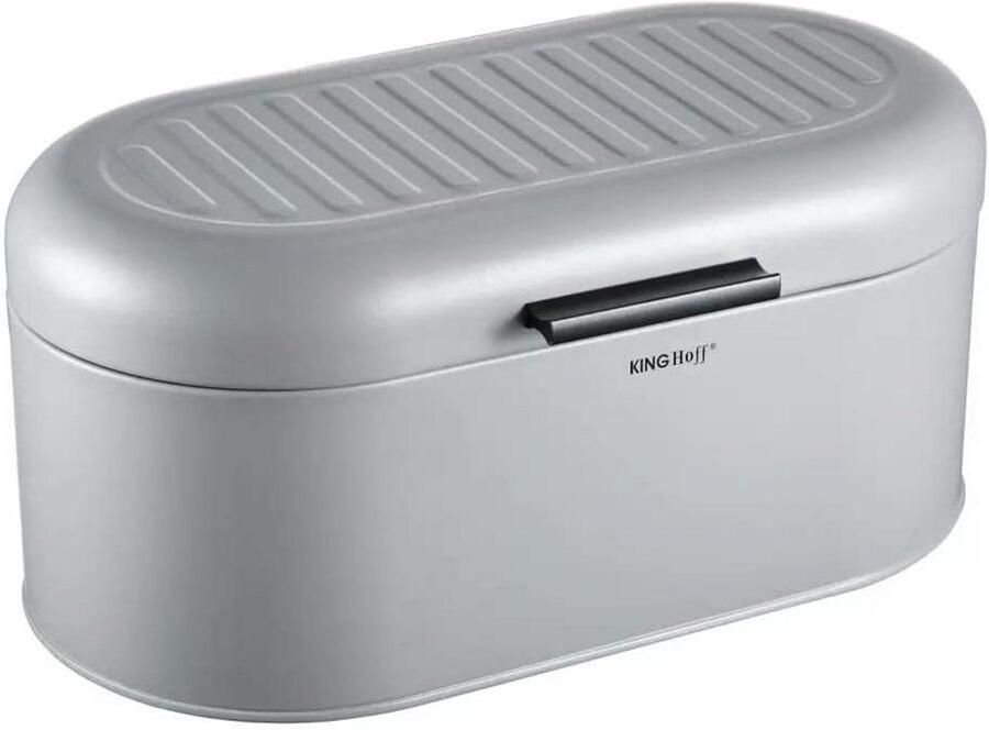 Luxe Stalen Broodtrommel Grijs Ruim & Hygiënisch Brood Bewaren