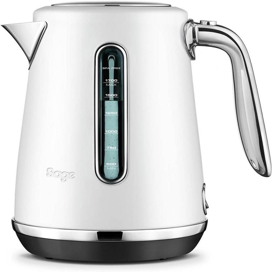Luxe Stille Waterkoker 1.7L met Langzaam Openende Deksel en Dubbel Waterpeilvenster