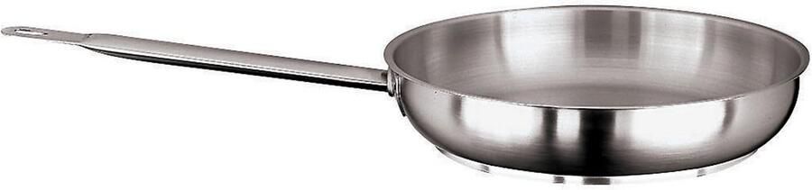 Lyoner pan Koekenpan Koken op inductie Roestvrij staal 24 cm Zilver