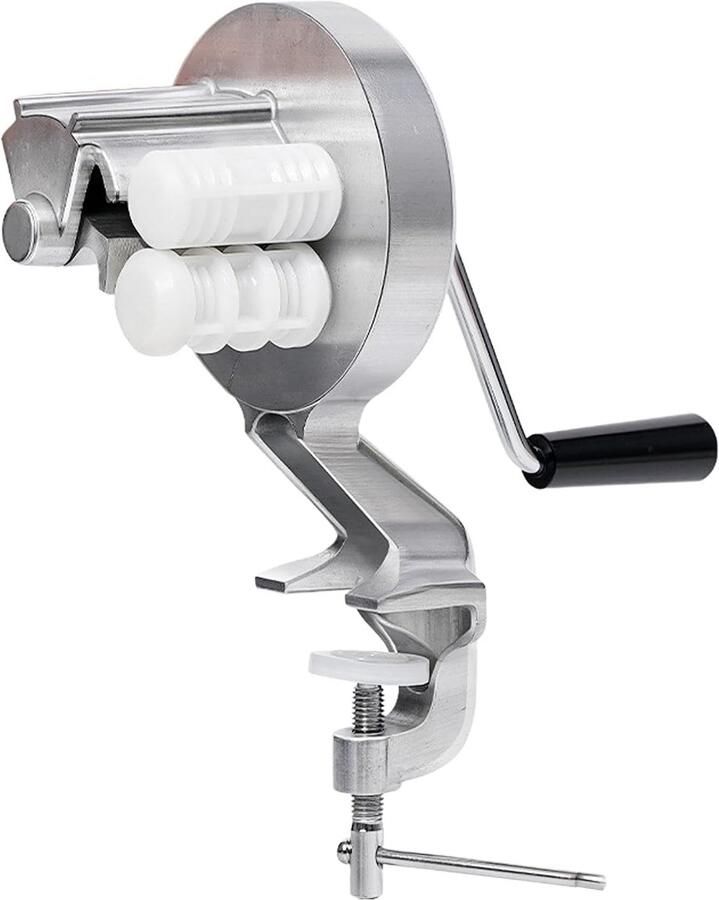 Macaroni Persmachine Handmatige Pastamaker Zelf Pasta Maken Drukken Perfecte Vormen 27x11cm Zilver