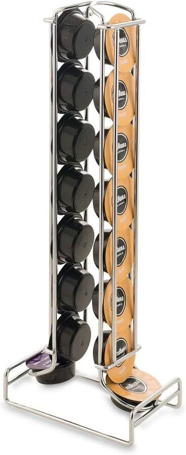 Macom Just Kitchen 602 Dode dispenser voor Lavazza A Modo Mio koffiecapsules voor 16 capsules van gepolijst verchroomd staal