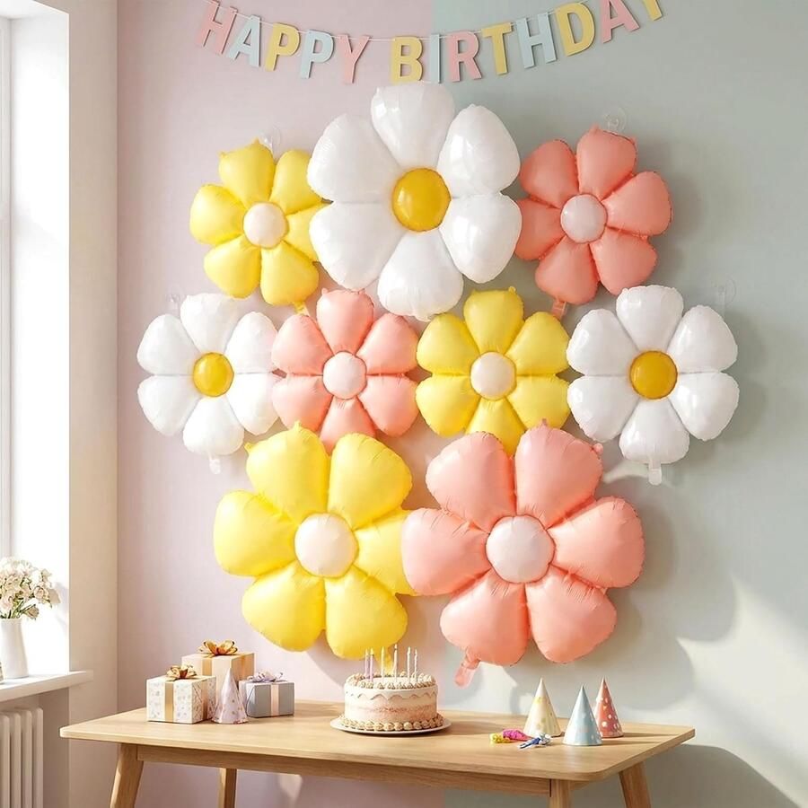 Madeliefje ballonnen verjaardagsfeest decoratie