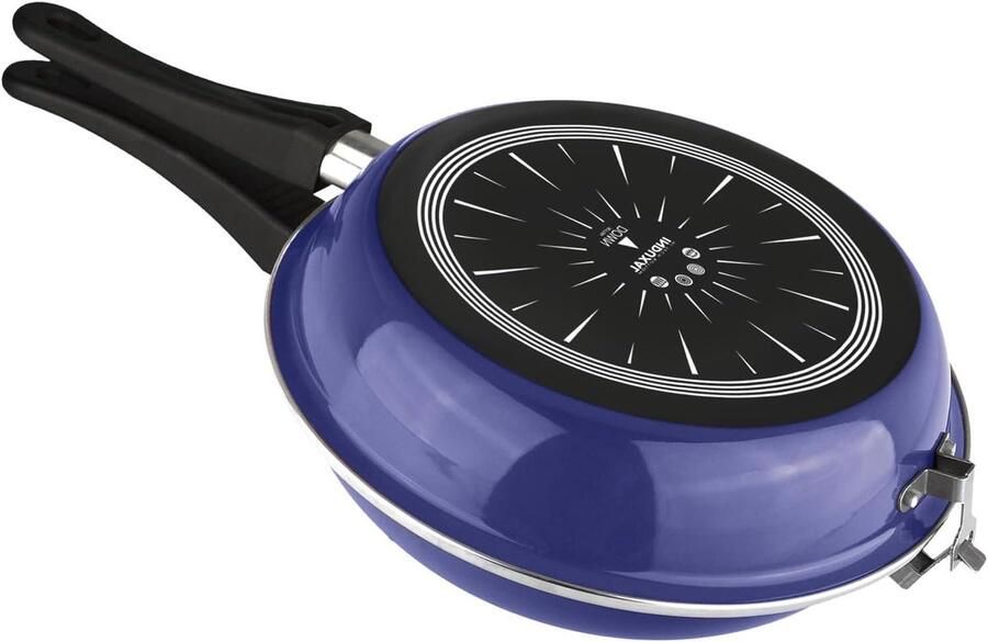 MAGEFESA FRITTATA koekenpan. Dubbellaags antiaanbakpan verglaasd staal compatibel met alle soorten vuur inclusief inductie vaatwasmachinebestendig ergonomische handgreep (23 9 cm) (blauw)