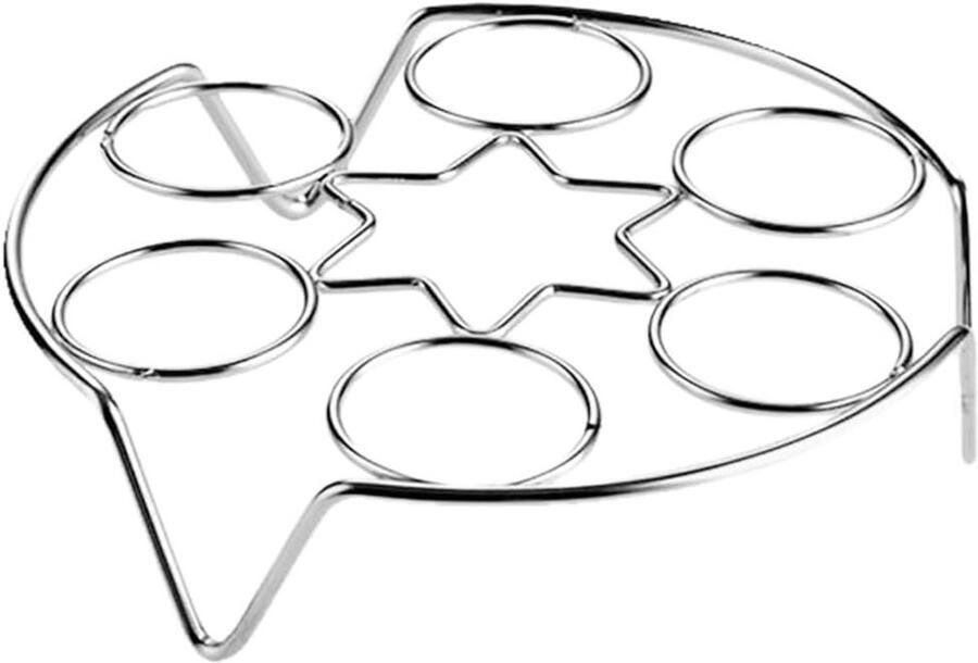 MAGICLULU Eierrek van roestvrij staal frame druk om in te maken stoomplaat draad stoommand dubbele zeef eierhouder staande deksel ronde koelplanken stoom dunschiller roestvrij staal
