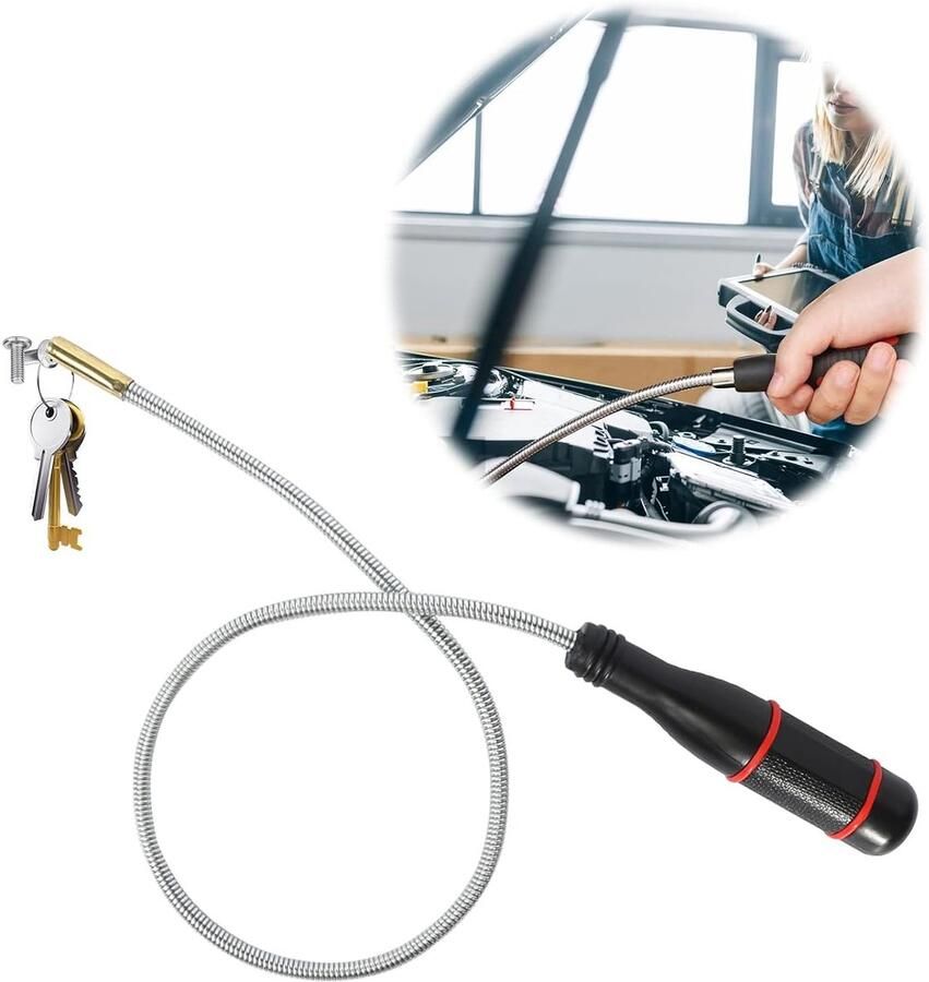 Magneetlifter Magneetstaafgrijpstang met 500mm Flexibele zwanenhals Draagbare Buigbare Magneetgrijpstang Staafmagneet Sterk Flexibel voor het Opnemen van Kleine Onderdelen Metalen Voorwerpen