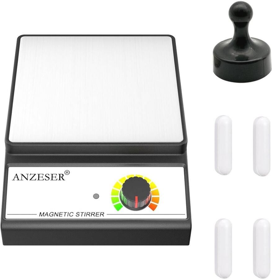 Magneetroerder met 4 roerstaven en roerplaat tot 3000 ml