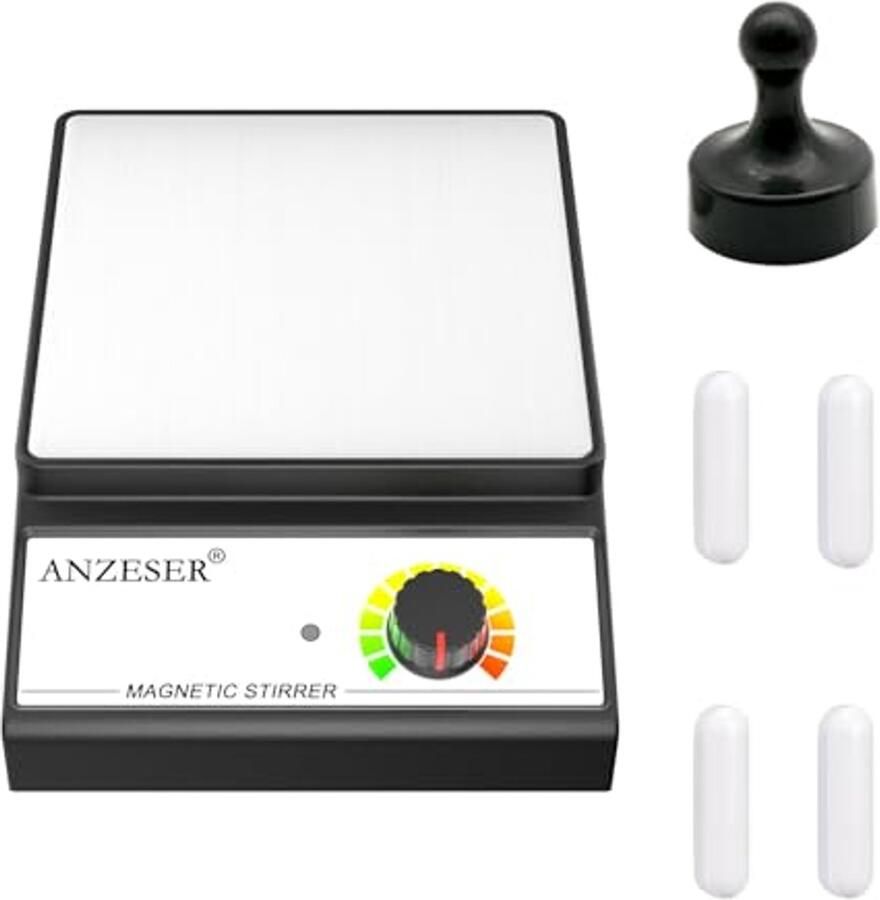 Magneetroerder met 4 roerstaven en roerplaat tot 3000 ml