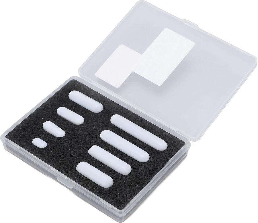 Magneetroerder Set Mixstaafjes Vloeistoffen Mengen Hoge Temperatuur Bestendig 8 Delig Wit
