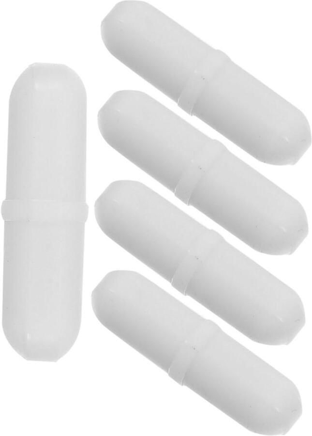 Magneetroerstaaf set Chemische mixer Laboratorium mengen PTFE materiaal 5 stuks Wit
