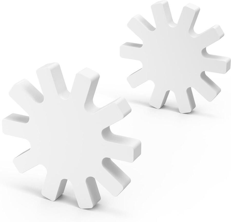 Roerstaafjes Set Magneetroerstaafjes Vloeistoffen Mengen Duurzame PTFE-coating 2 stuks 60mm Wit