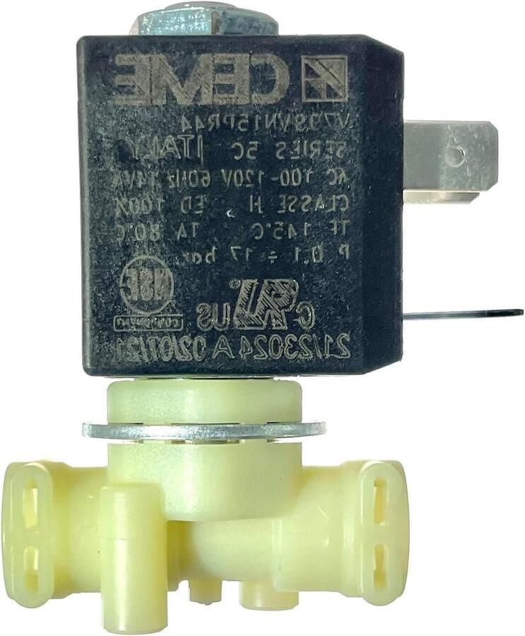 Magneetventiel 2-weg klep Espresso machine reparatie Vervangt specifieke onderdelen 2.54 cm x 2.54 cm Metaal