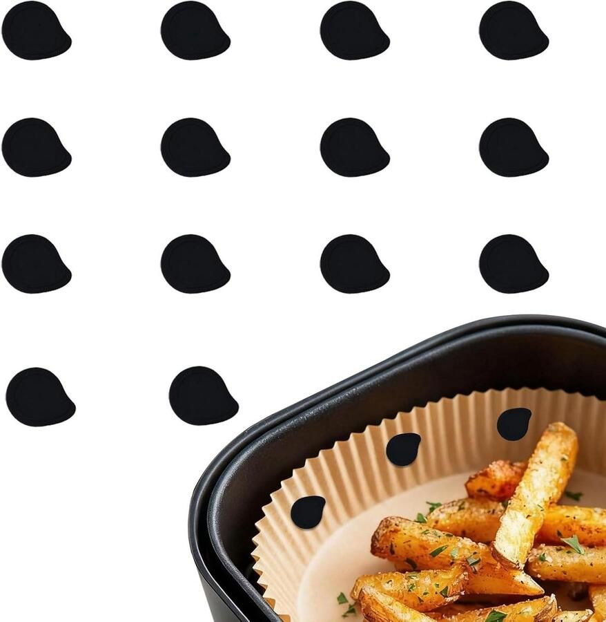 Magneten Airfryer Bakpapier Airfryer Accessoires Bakken en Braden Set van 14 Stuks N.v.t. N.v.t
