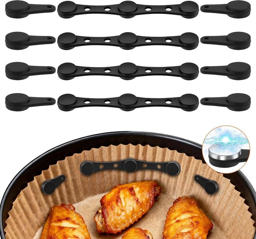 Magneten voor Airfryer Bakpapier Siliconen Hittebestendig Effectieve bevestiging Voor alle Airfryer modellen