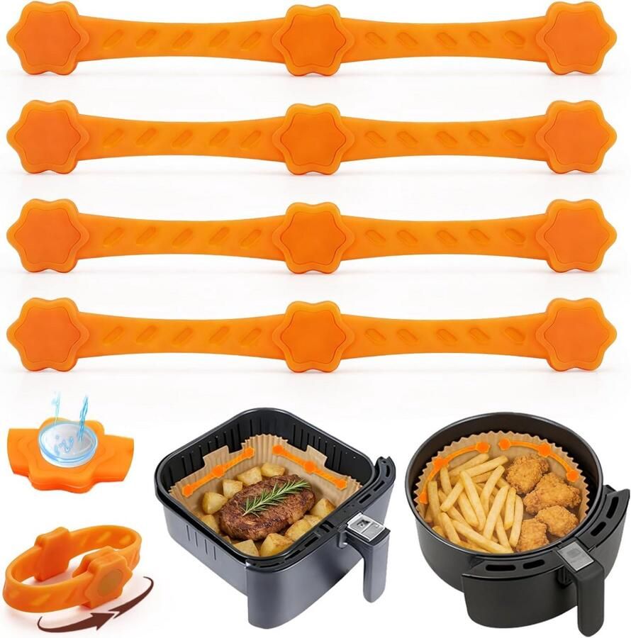 Magneten voor Airfryer Bakpapier – Sterke Fixatie Hittebestendig (12 5 cm)