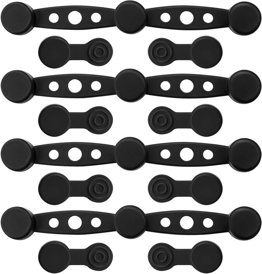 Magneten voor Airfryer Siliconen Clips Bakpapier Fixeren Sterke Magnetische Bevestiging 12 stuks Zwart