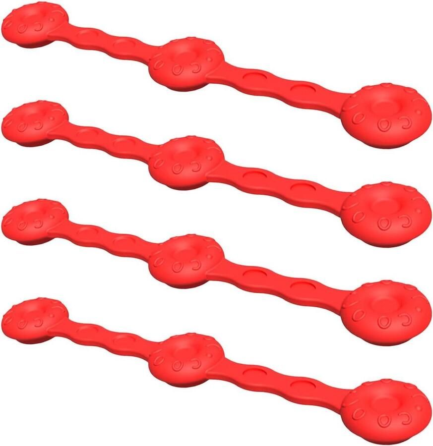 Magnetische Airfryer Clips Bakpapier Houders Keuken Organiseren Hittebestendig Siliconen 4 stuks Rood