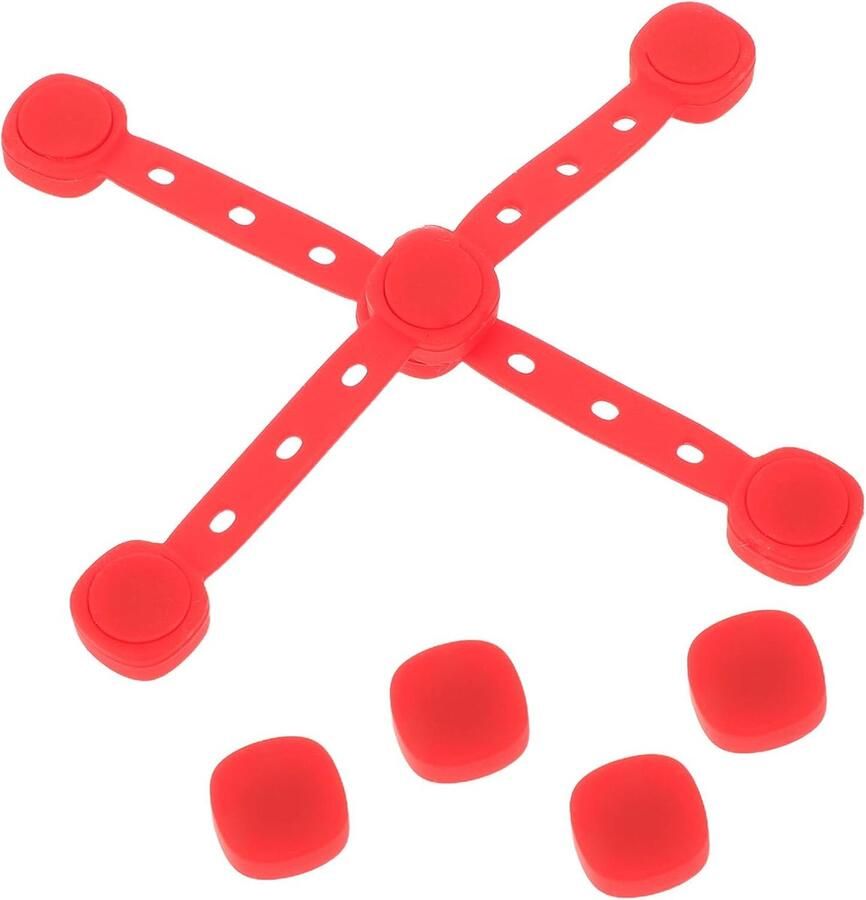 Magnetische Airfryer Clips Hittebestendige Houders Bakpapier Fixatie Veilig Koken 10 cm Lengte Rood
