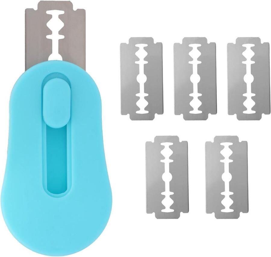 Magnetische Broodmes en Deegsnijder met 5 Verwisselbare Roestvrijstalen Messen