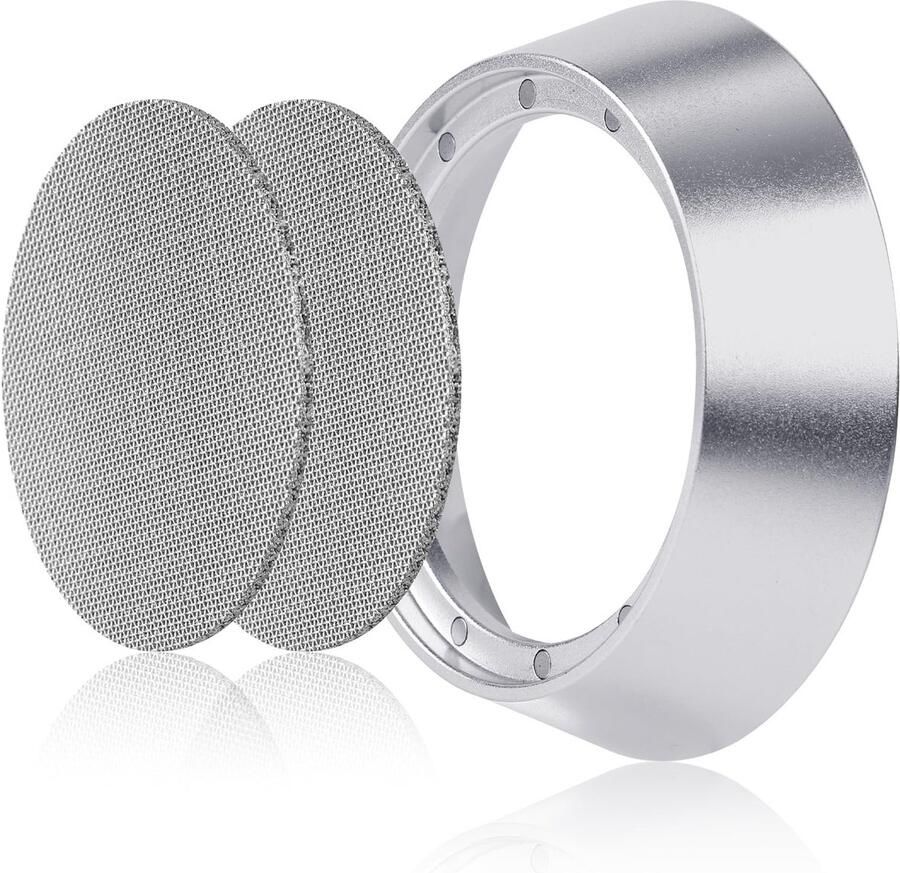 Magnetische Dosing Funnel van 51mm voor Espresso Aluminium Hopper met 2 Mesh Filters voor Perfecte Koffie en Gemakkelijk Doseren in de Keuken of Koffiebar