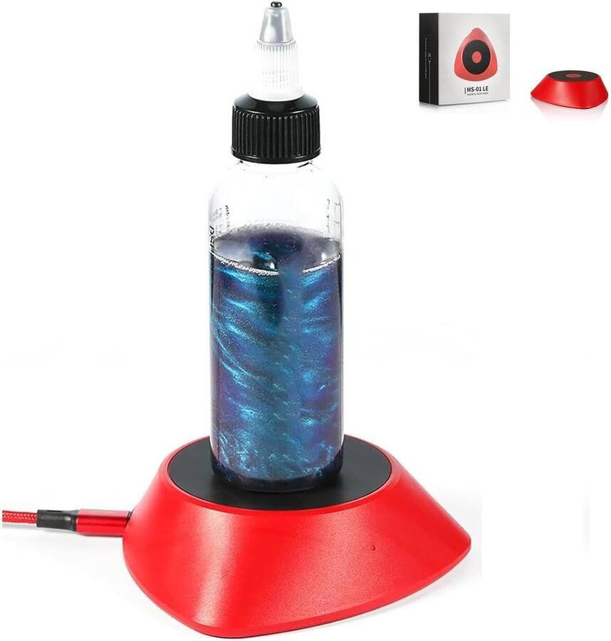 Magnetische Lakroerder Vortex Mixer Nagelkunst DIY One-Touch Controle 10000 RPM Rood