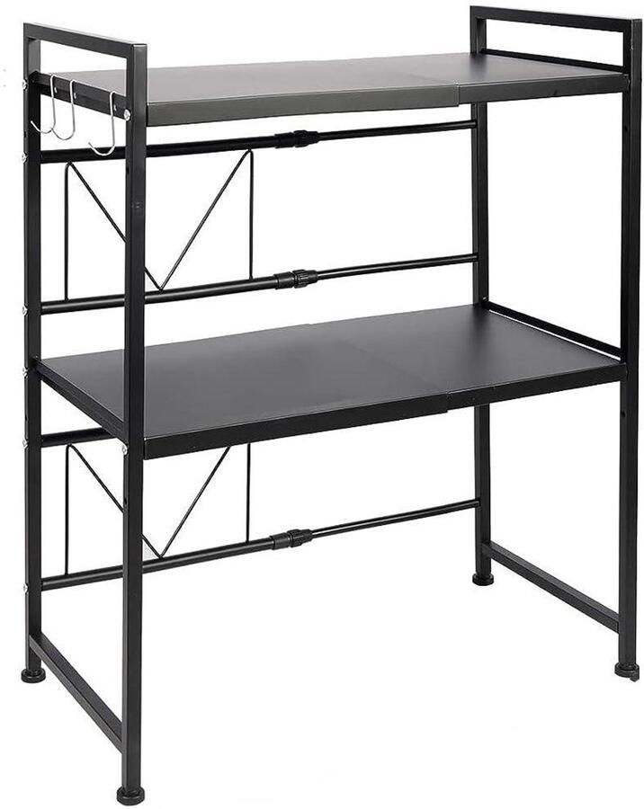Magnetische Magnetron Standaard Magnetron Plank Keuken Organiseren Verstelbare Breedte 40-60 cm Zwart