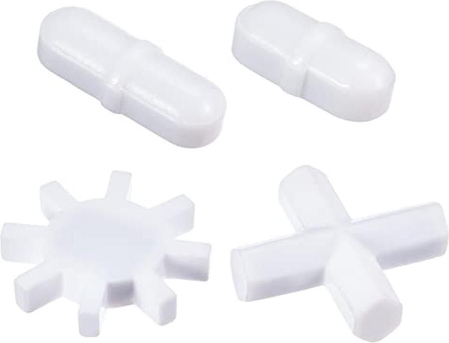 Magnetische Mixer Set Roerstaafjes Kruis Tandwiel Vloeistoffen Mengen 4-in-1 Set 40 g Wit