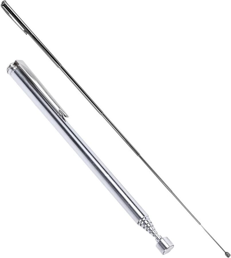 Magnetische pick-uptools telescopische tas-magneetgrijper magnetische pick-up-tool met zakclip ondersteuning voor 7 telescopische secties totale lengte 63 cm 3 lb hold