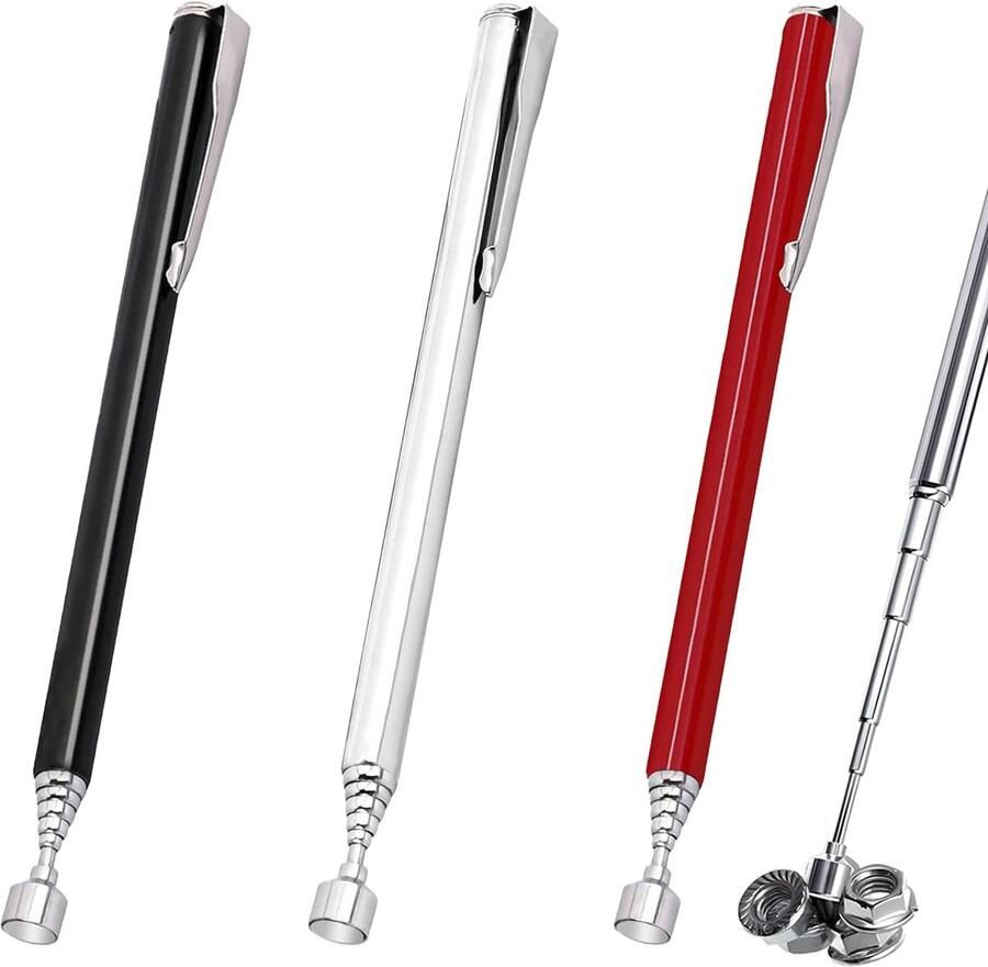 Magnetische pickup tool staafset uitschuifbare magnetische handstick duurzame magnetische ophaalpen voor bouten moeren schroeven metalen onderdelen uitbreidbaar tot 65cm