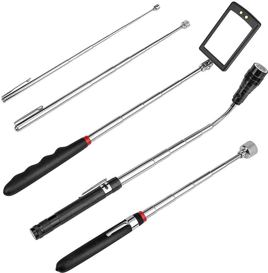 Magnetische Pickup Tool Uitschuifbare Magneet Stick met 2 lb 3 lbs en 15 lbs Telescopische Spiegel Telescopische Zaklamp