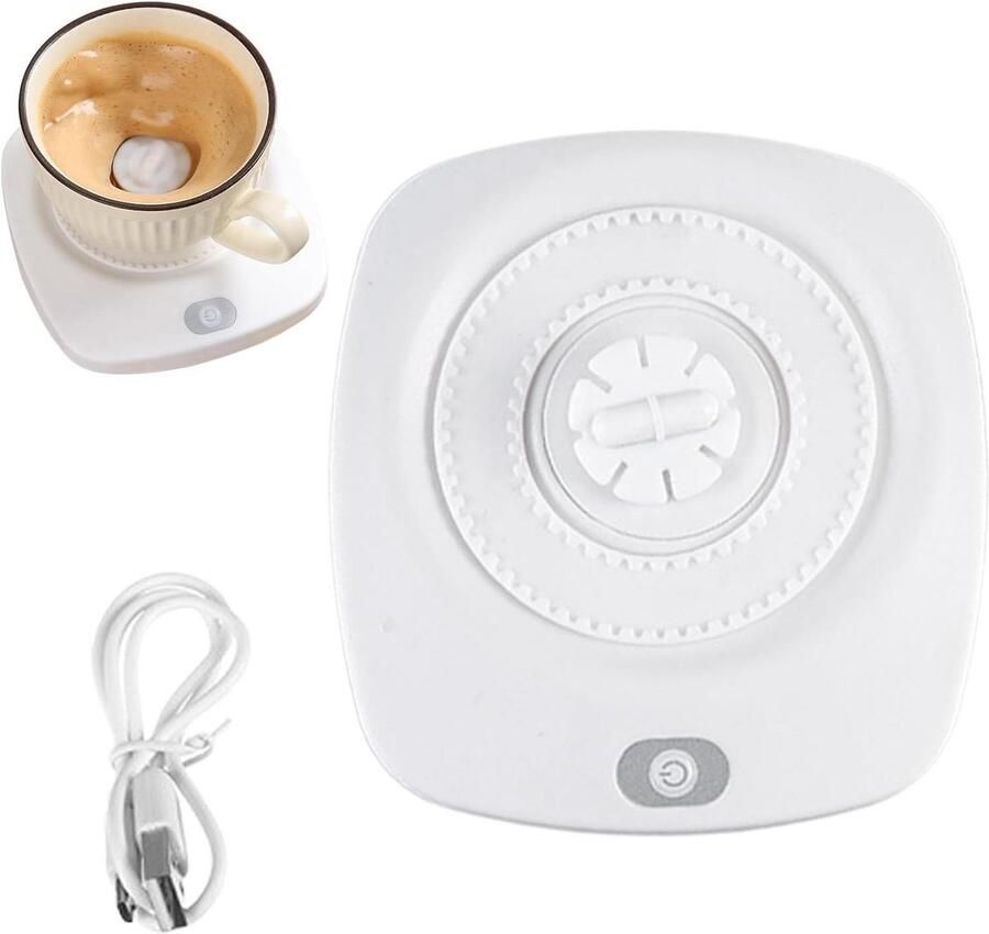 Magnetische Roerder Drankmixer Verwarmingsplaat Dranken Mengen Magnetische Levitatie 12.5x13.5x3cm Wit
