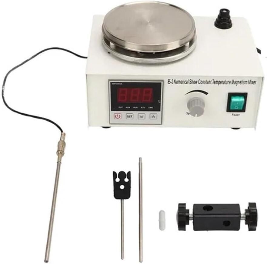 Magnetische Roerder Hete Plaat Mixer Laboratorium Mengen Digitale Temperatuur 0-2400 RPM Zwart