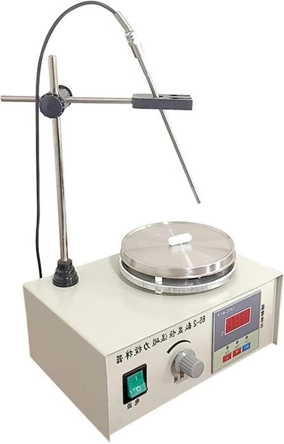 Magnetische Roerder Hete Plaat Mixer Vloeistoffen Mengen Hoge Viscositeit Menging 2400 RPM Wit