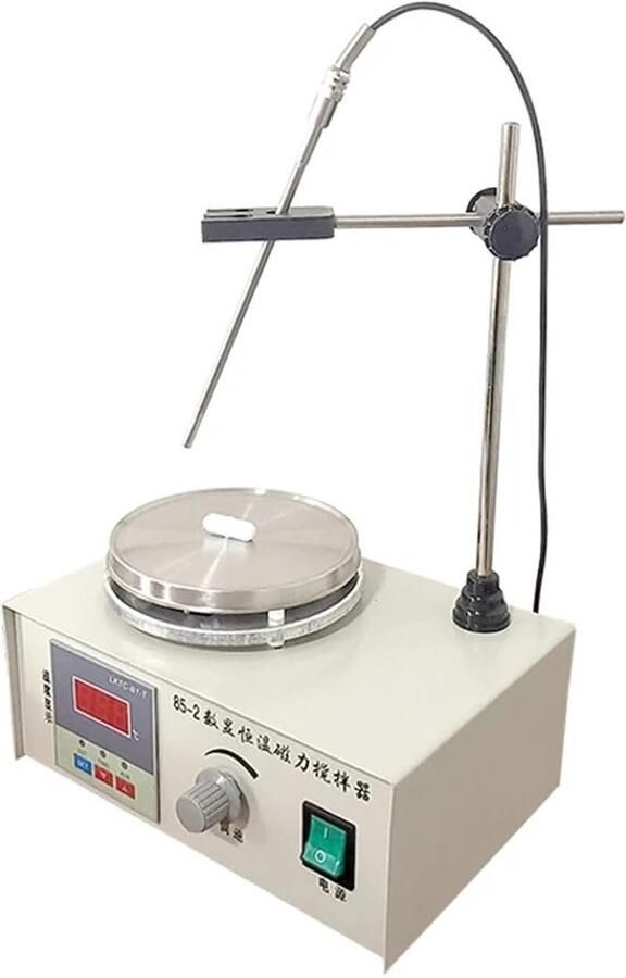 Magnetische Roerder Hete Plaat Mixer Vloeistoffen Mengen Hoge Viscositeit Menging 2400 RPM Wit