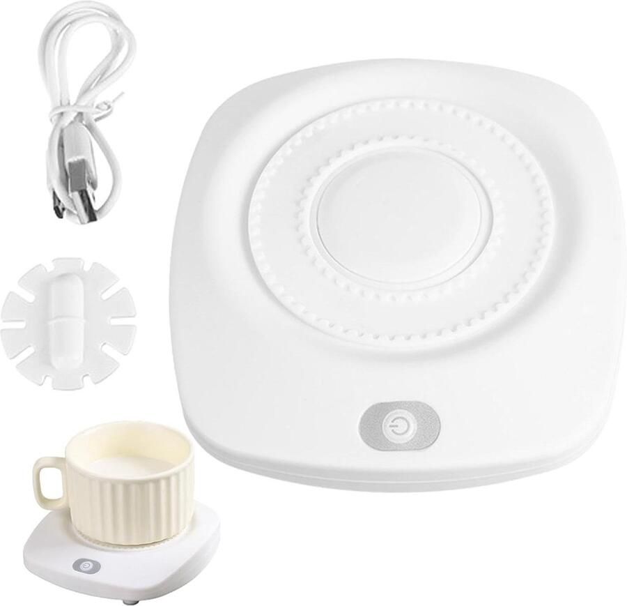 Magnetische Roerder Koffie Mixer Dranken Mengen Verwarmen en Mixen 12.5x13.5x3cm Wit
